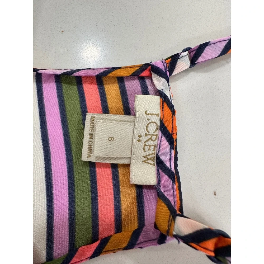 J.Crew Womens Multi Color‎ Striped Racerback Camisole Top Size 6